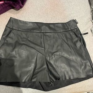 Black leather shorts brand new